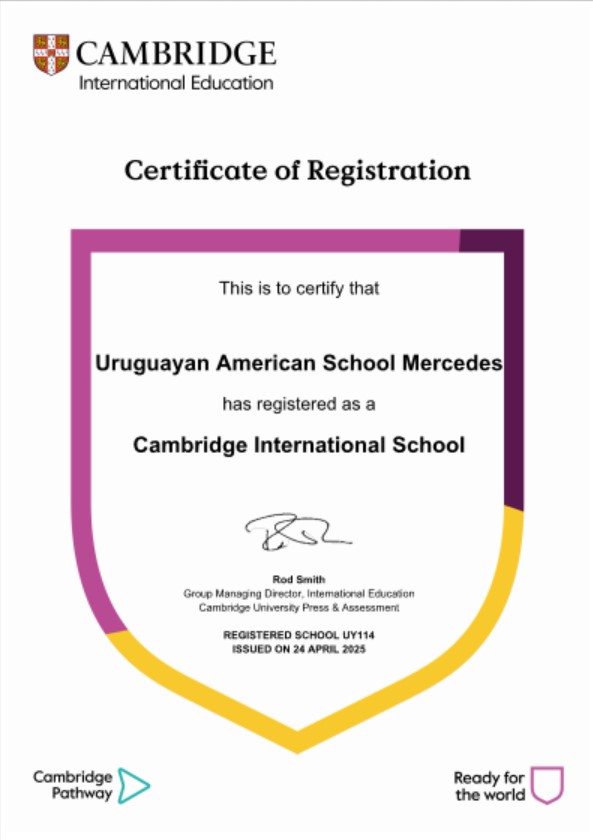 Certificado Cambridge International School